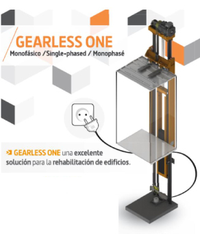 Elevador Gearless One modelo digital