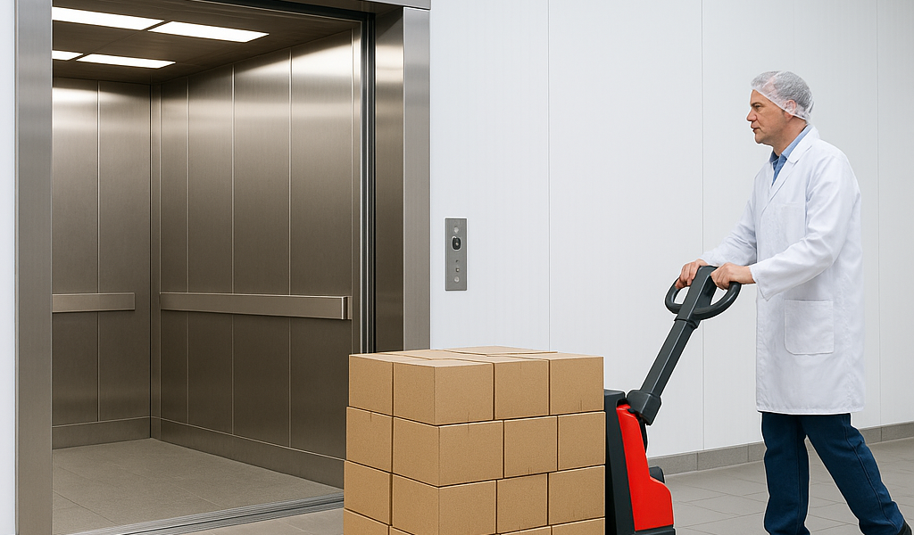 Ascensores montacargas en la industria alimentaria