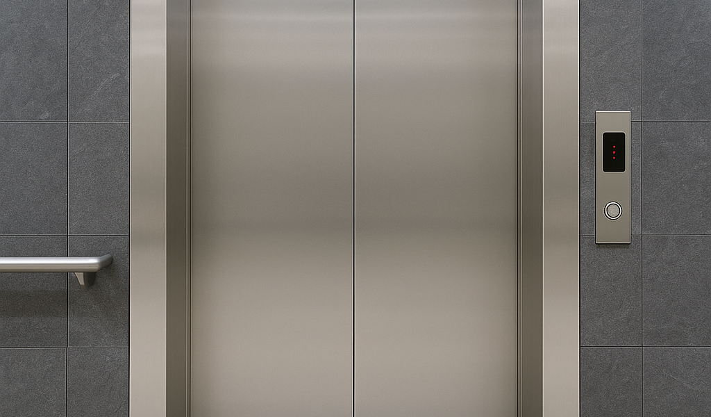 Elevador comercial moderno cumpliendo normativas vigentes