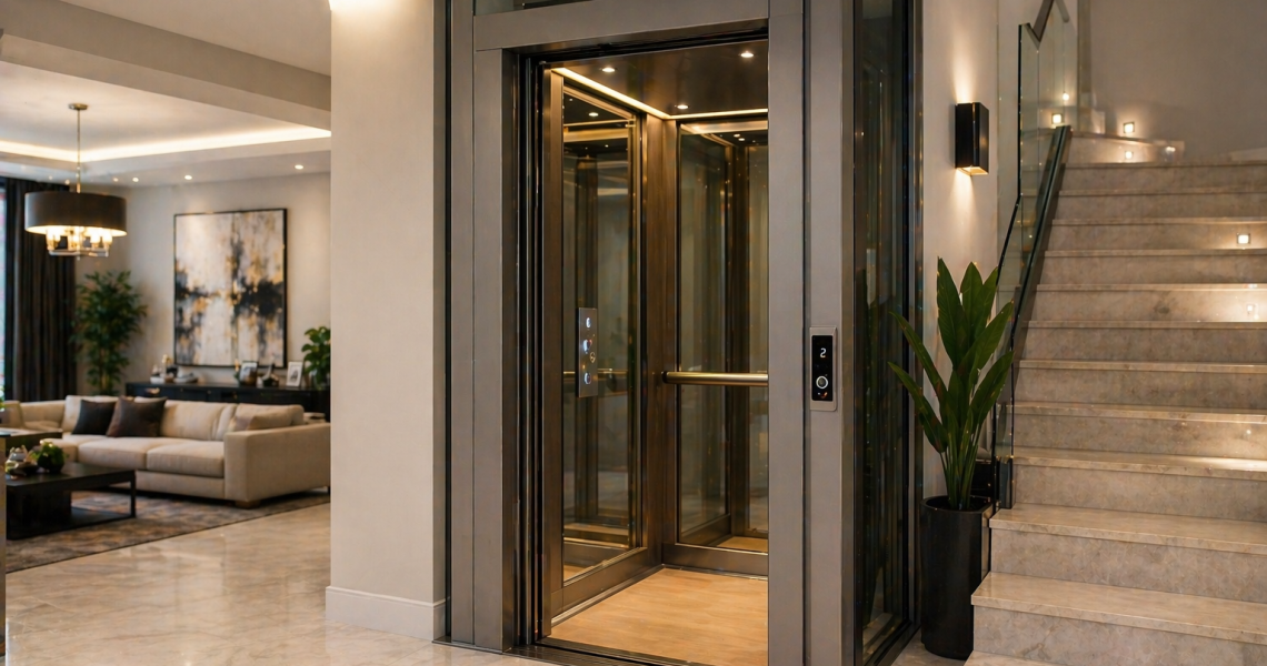 elevador para casa moderno en México instalado en vivienda residencial con diseño elegante