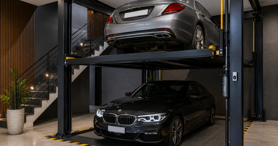 Qué tipo de elevador para autos instalar en México en estacionamiento moderno