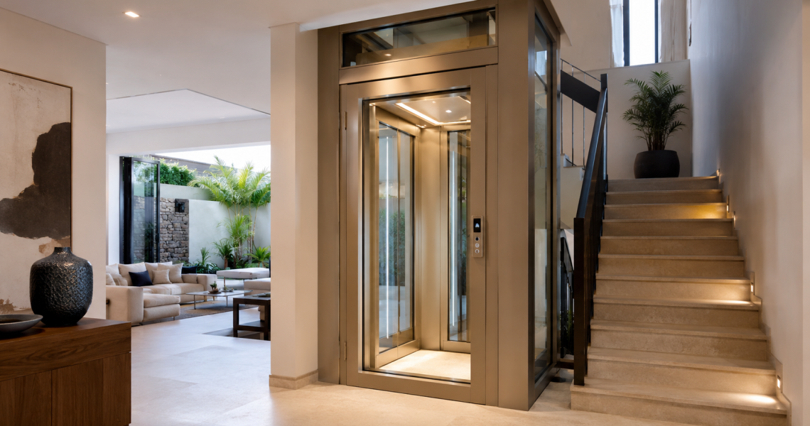 Mejor elevador para casa en México instalado en residencia moderna