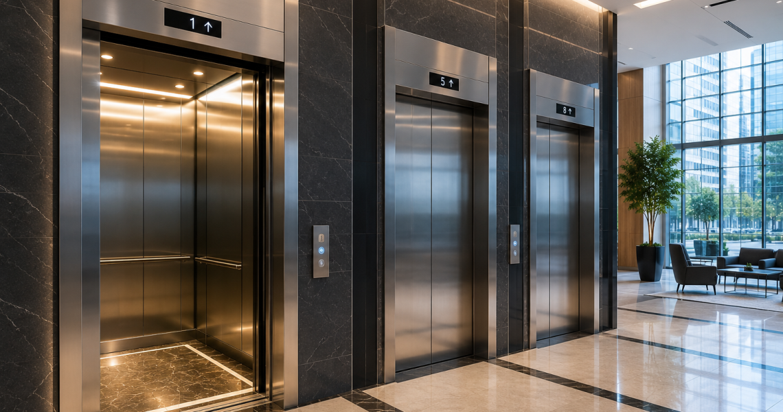 Mejores opciones de elevadores comerciales en México en edificio moderno