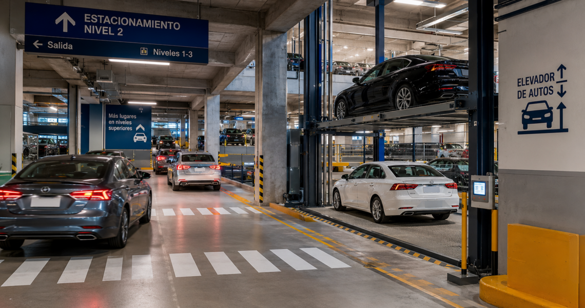 Cómo elegir elevadores comerciales en México para alto tráfico en un estacionamiento vehicular