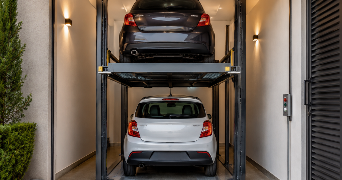 Qué elevador conviene para autos compactos en México en una cochera con estacionamiento vertical