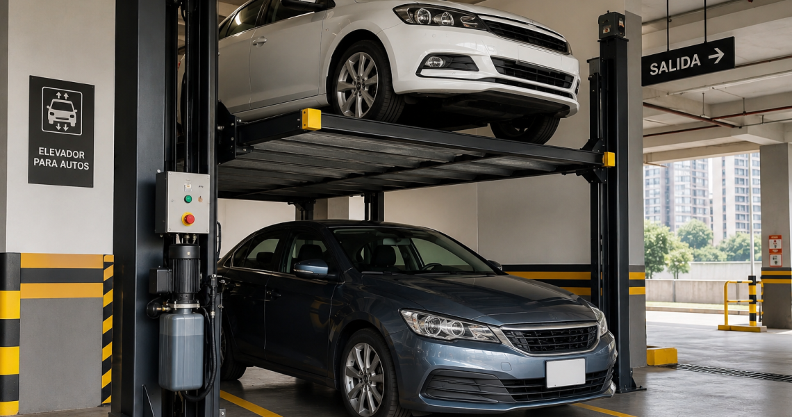 Qué tipo elegir de elevadores para autos en México según el flujo de vehículos en un estacionamiento