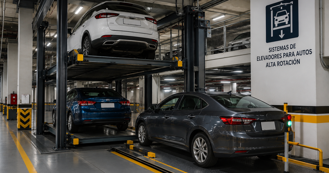 Sistemas de elevadores para autos en México para alta rotación en estacionamiento urbano