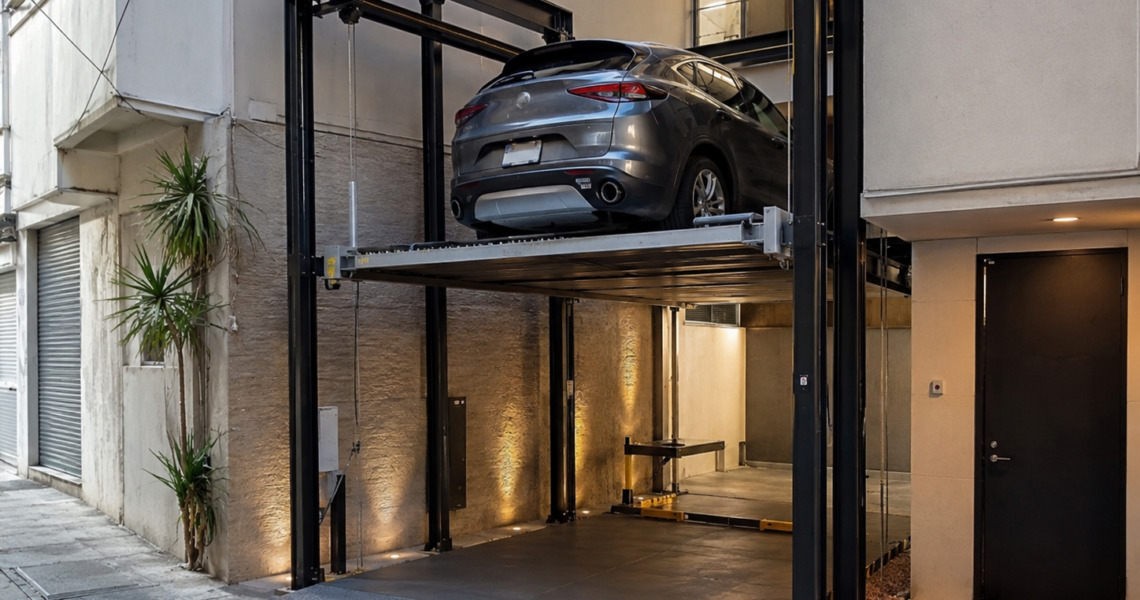 Elevadores en México para inmuebles con estructura limitada instalados con apoyos independientes y obra controlada.