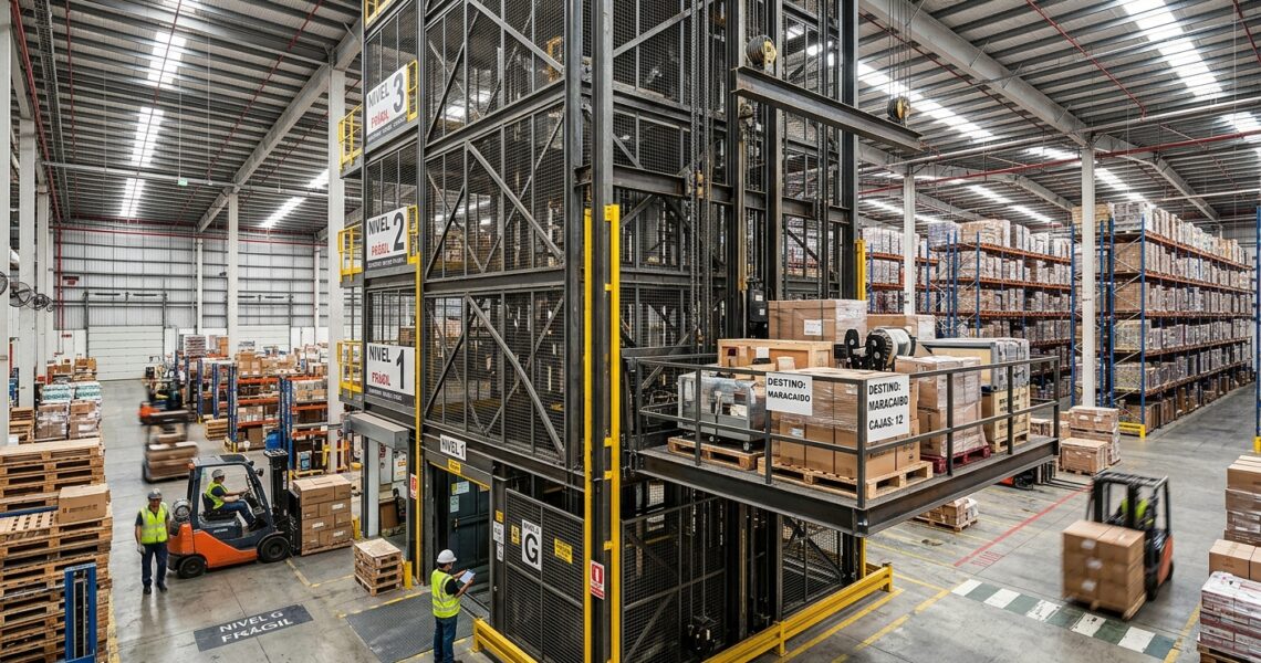 Criterios sobre cómo elegir elevadores montacargas para centros de distribución en México según el proyecto.