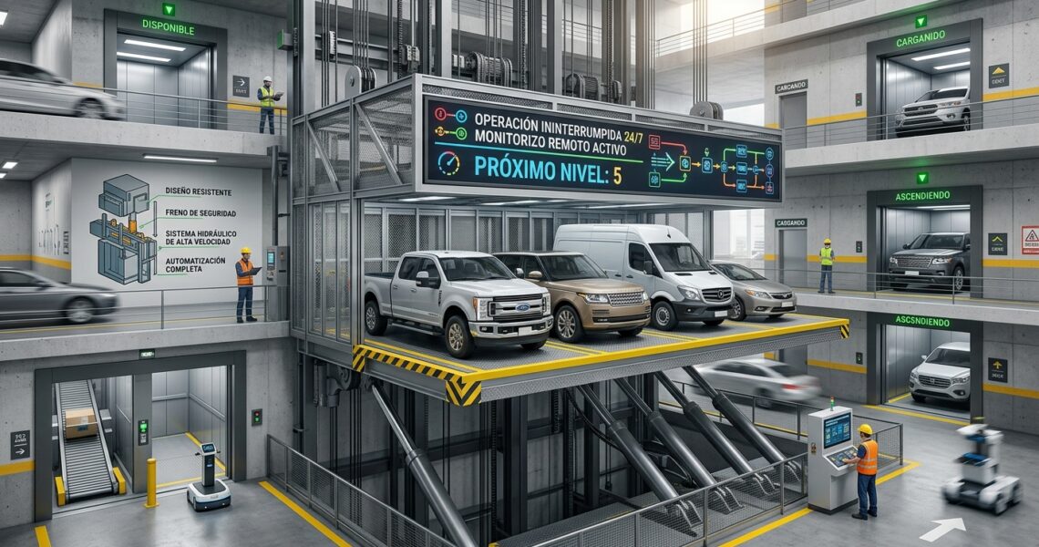 Elección de elevadores comerciales en México para operación continua en estacionamientos